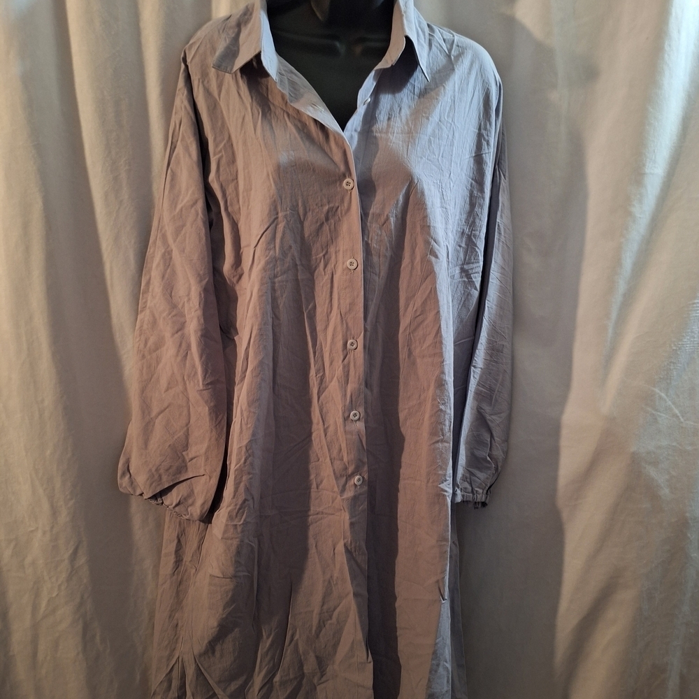 MISSLOOK Light Gray Button-Up Dress